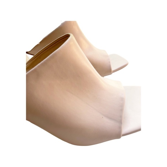 Mixx Shuz Maddie Cream block mule heels. Women size 9 square toe - Picture 6 of 10